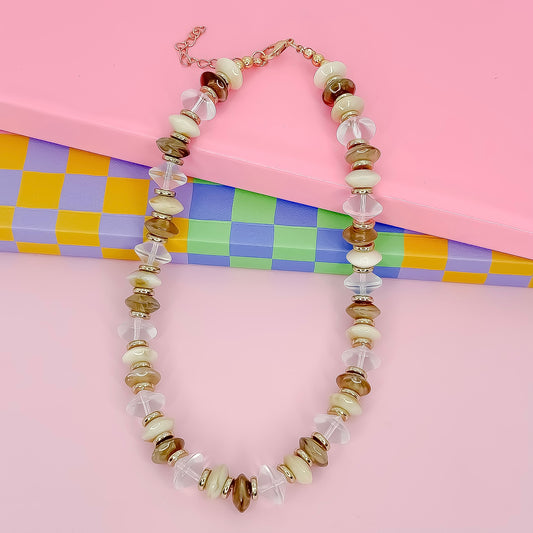Cream Pop Beaded Necklace