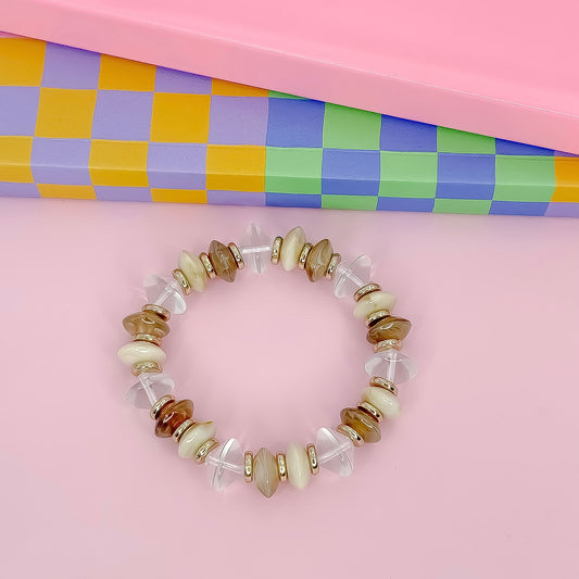 Cream Pop Beaded Bracelet