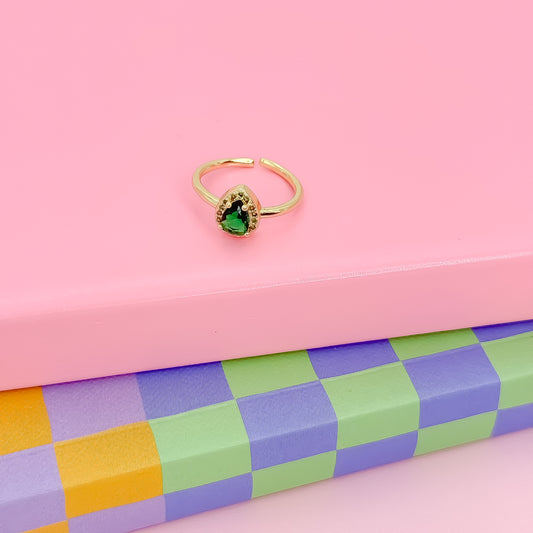 Emerald Drop Ring