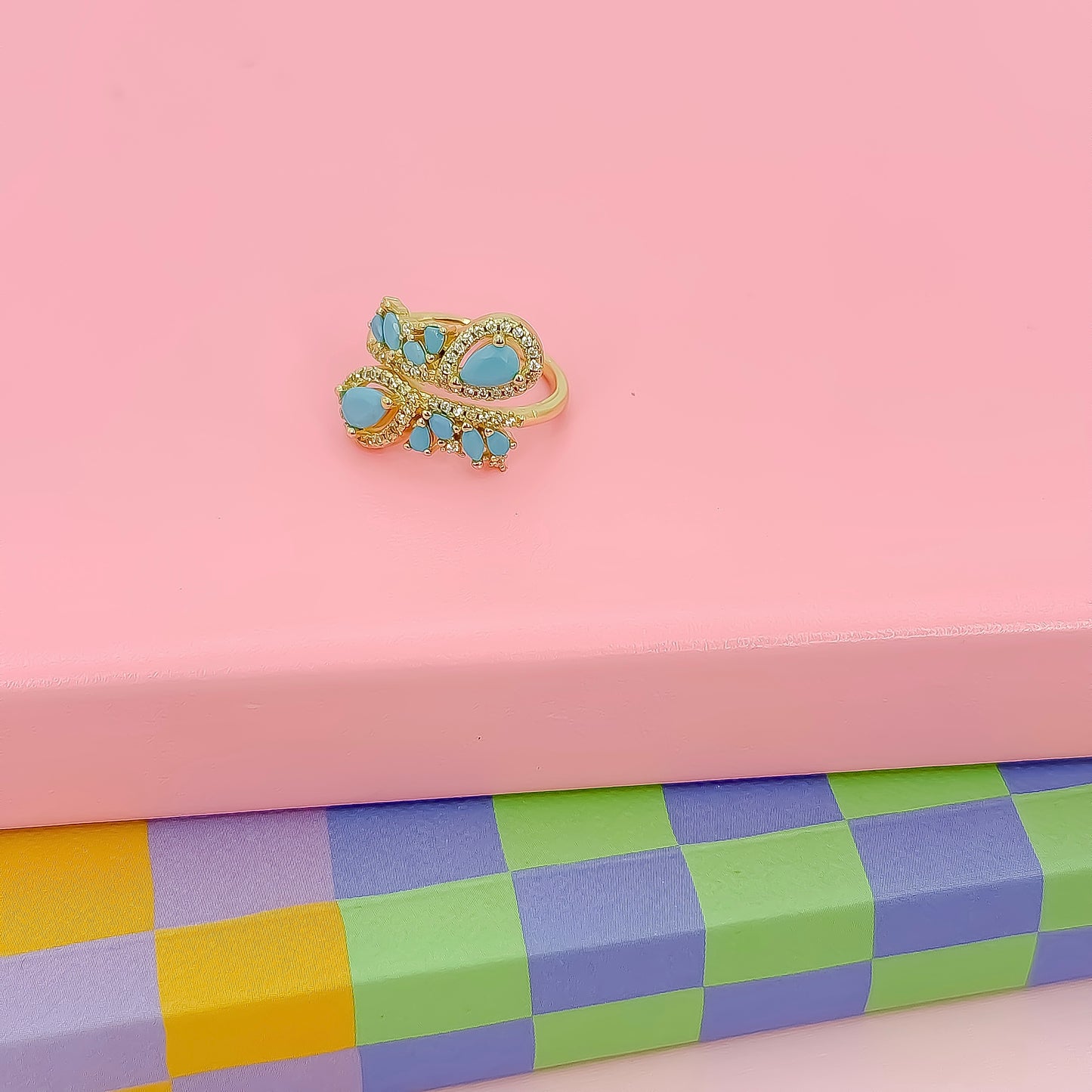Aqua Bloom Ring