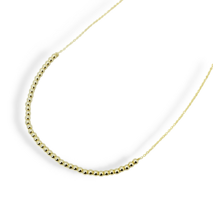 Dainty Gold Beads Necklace
