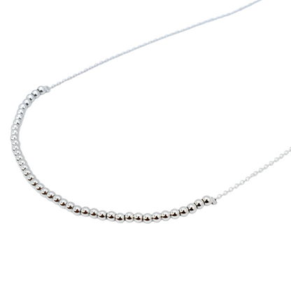 Dainty Silver Beads Necklace