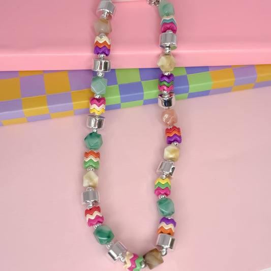 Electric Chic Silver Necklace