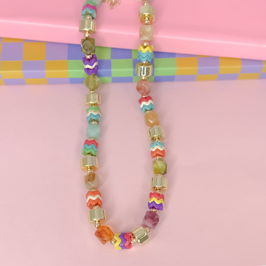 Electric Chic Gold Necklace