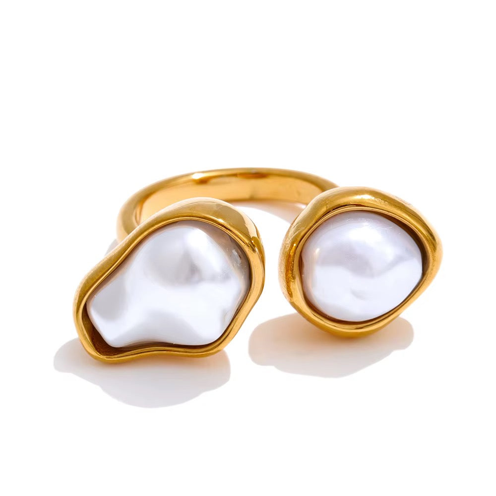 Pearl Duet Waterproof Ring