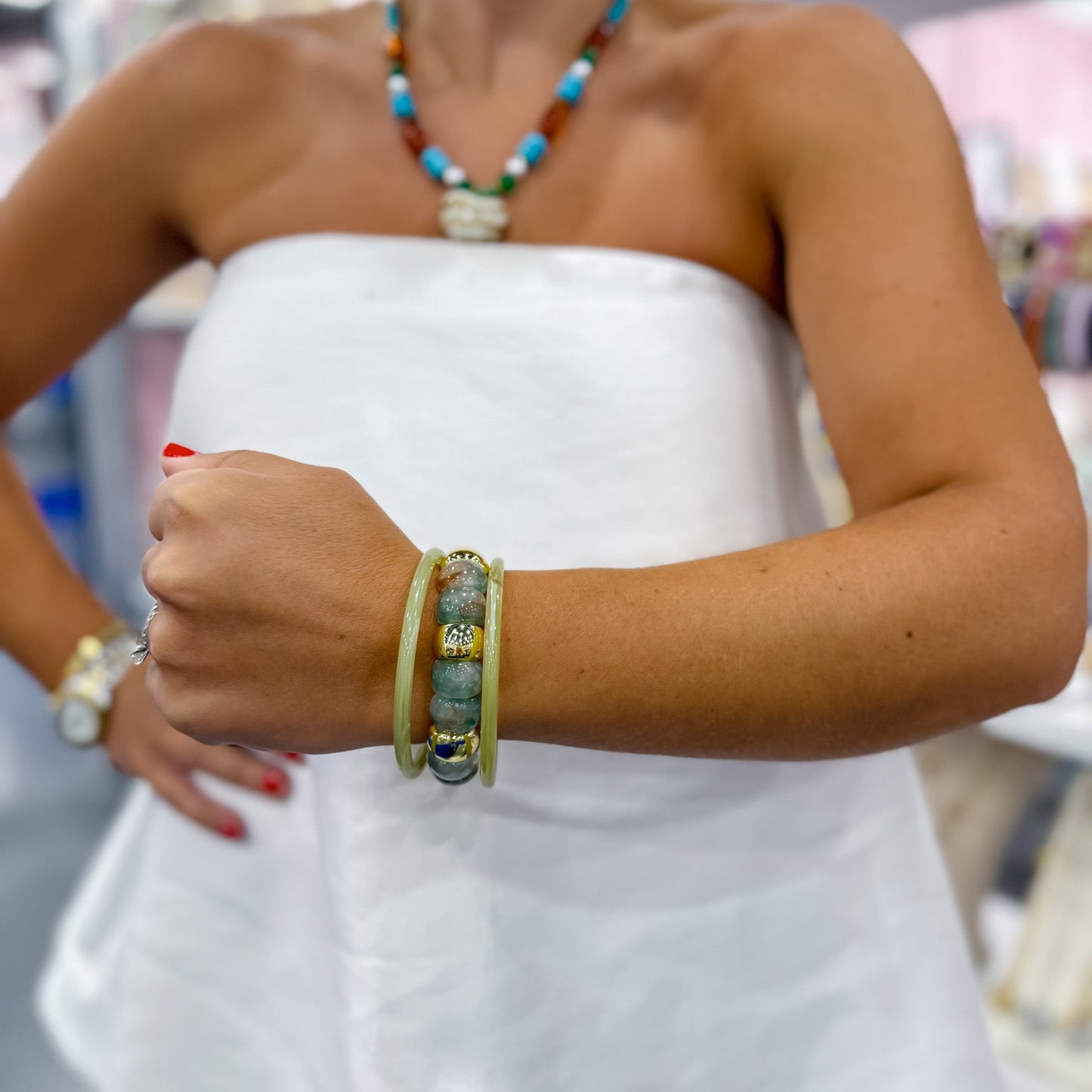 Pretty Comes Easy Three Piece Bracelet Set