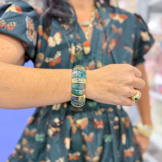 Teal Green Marble Bracelet