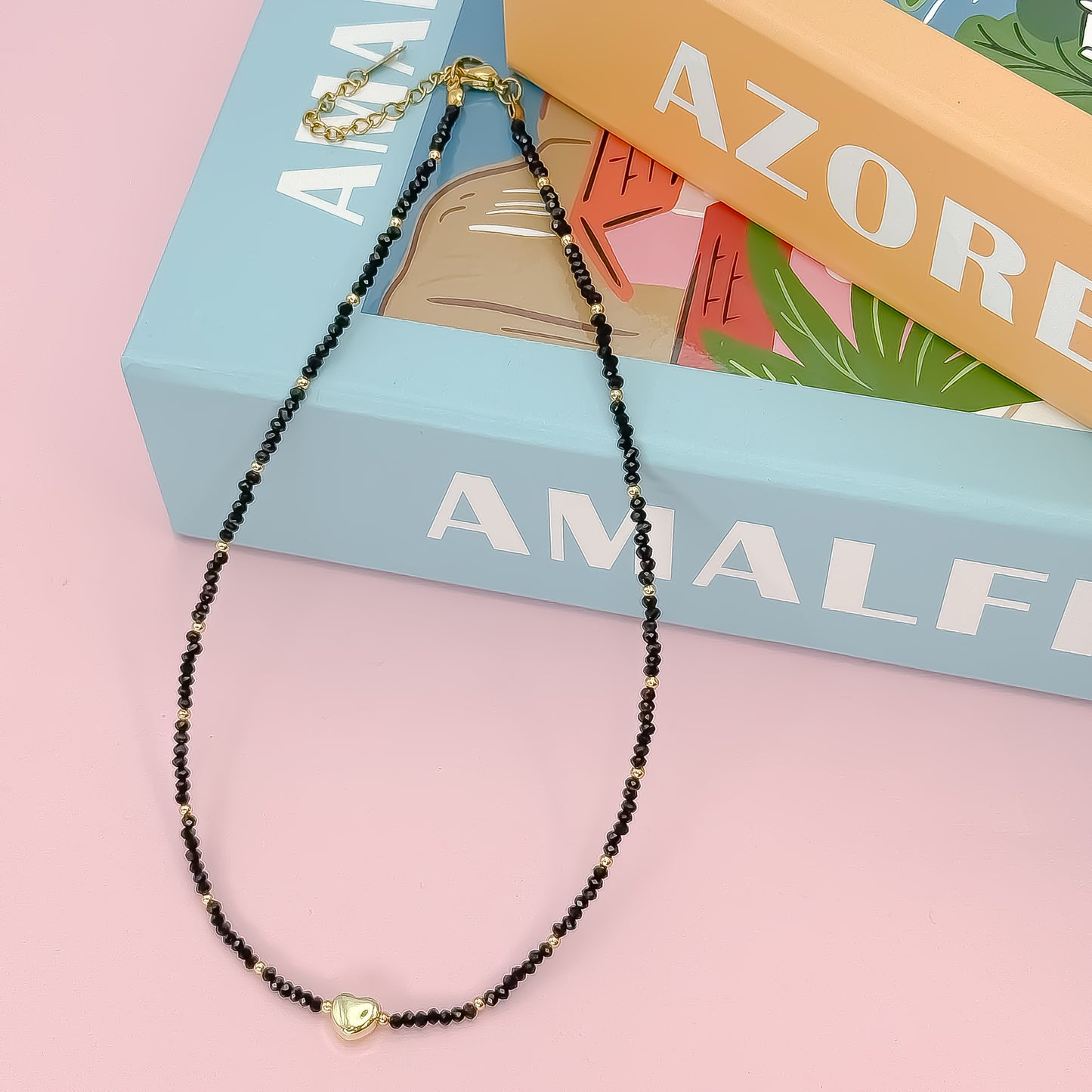 Tiny Gold Heartbeat Necklace