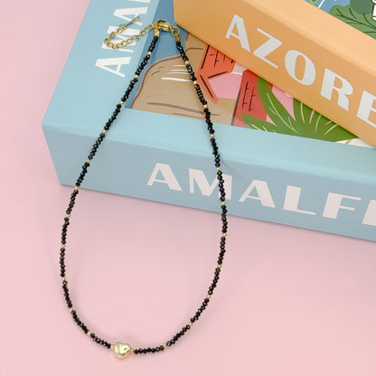 Tiny Gold Heartbeat Necklace