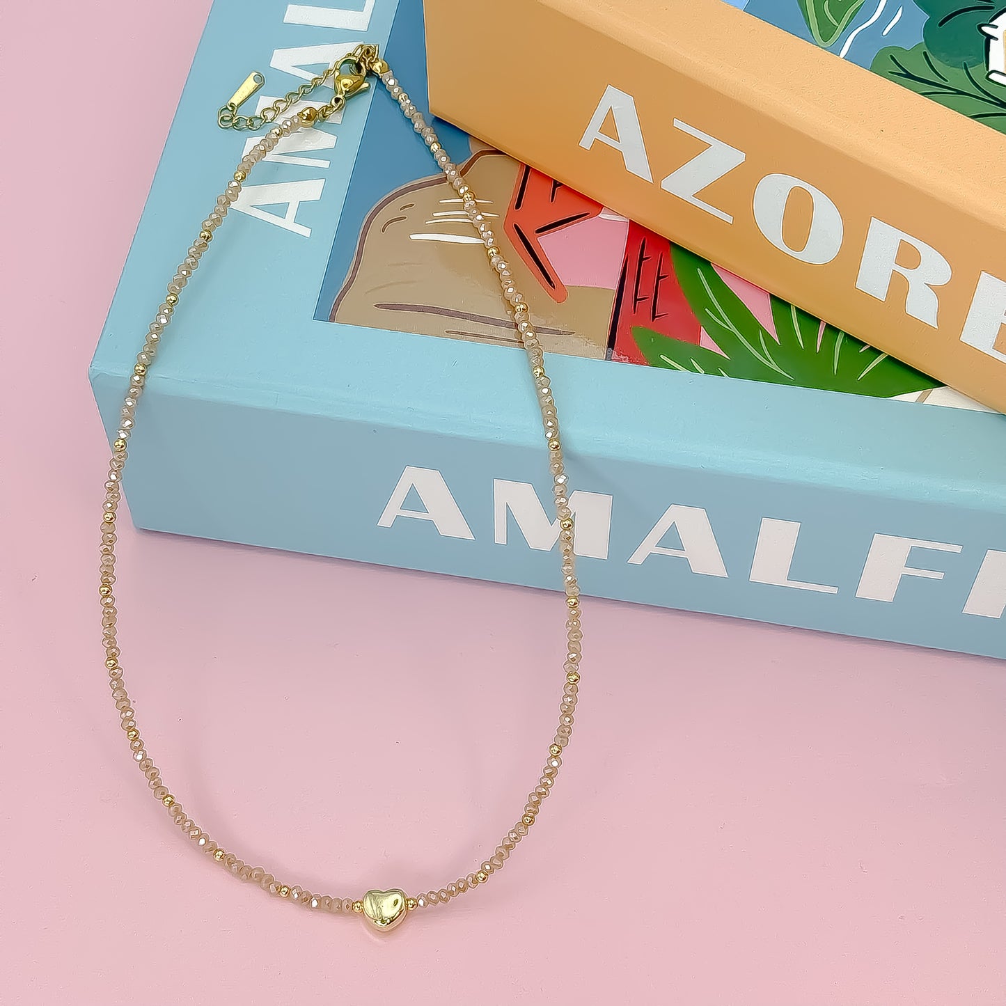 Tiny Gold Heartbeat Necklace