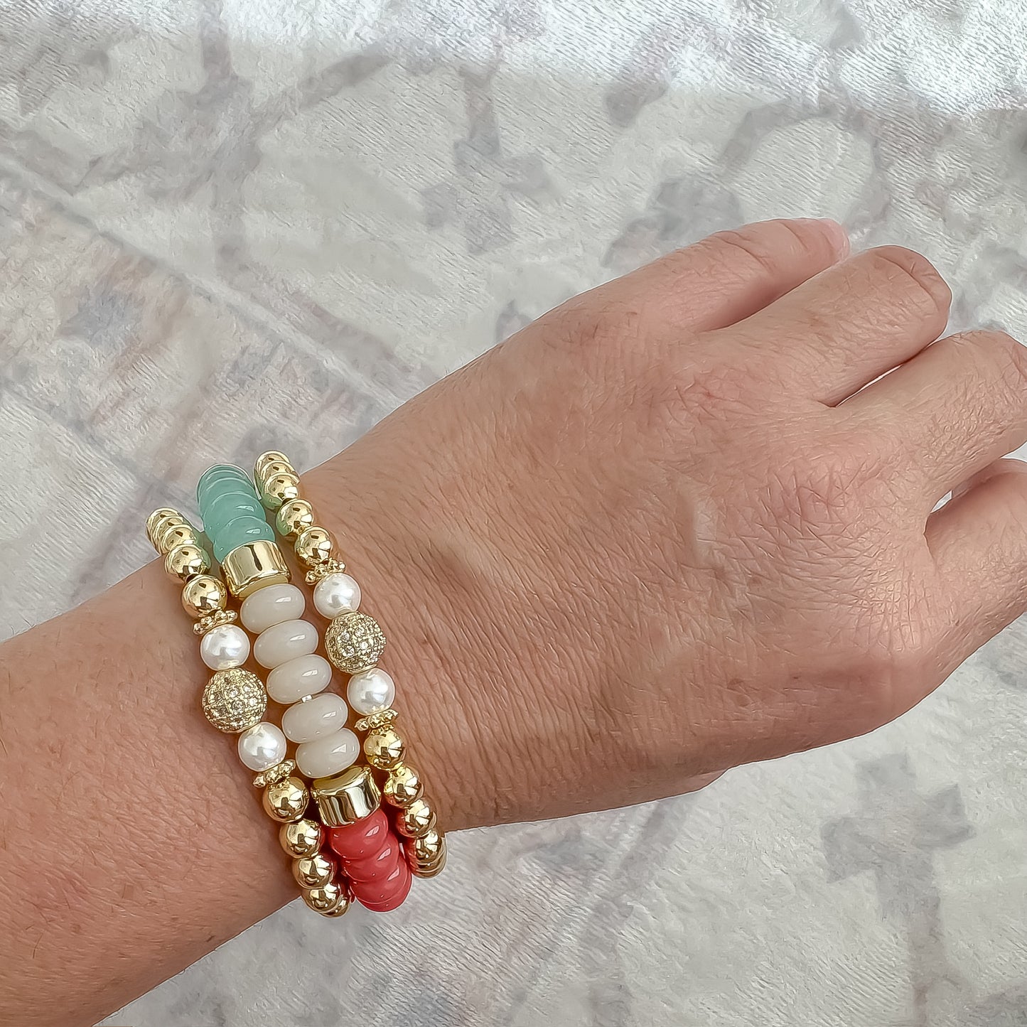 The Gold Please Bracelet Stack