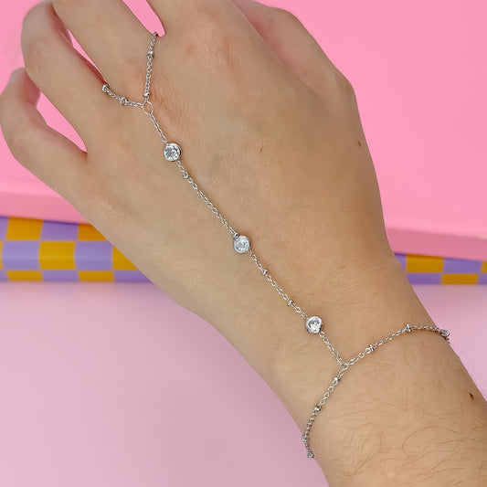 Aurora Touch Hand Chain Silver