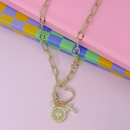 Heart of Faith Gold Necklace