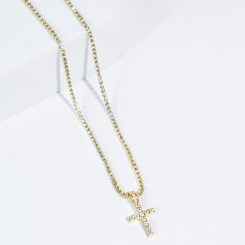 Iced Cross Necklace