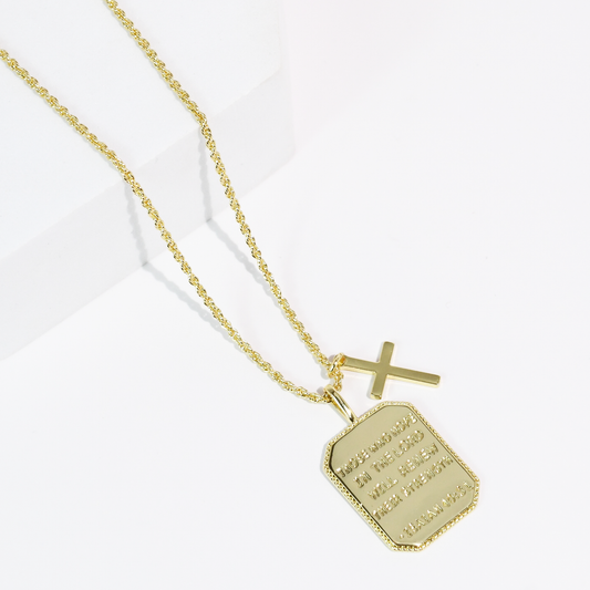 Isaiah 40:31 Gold Necklace