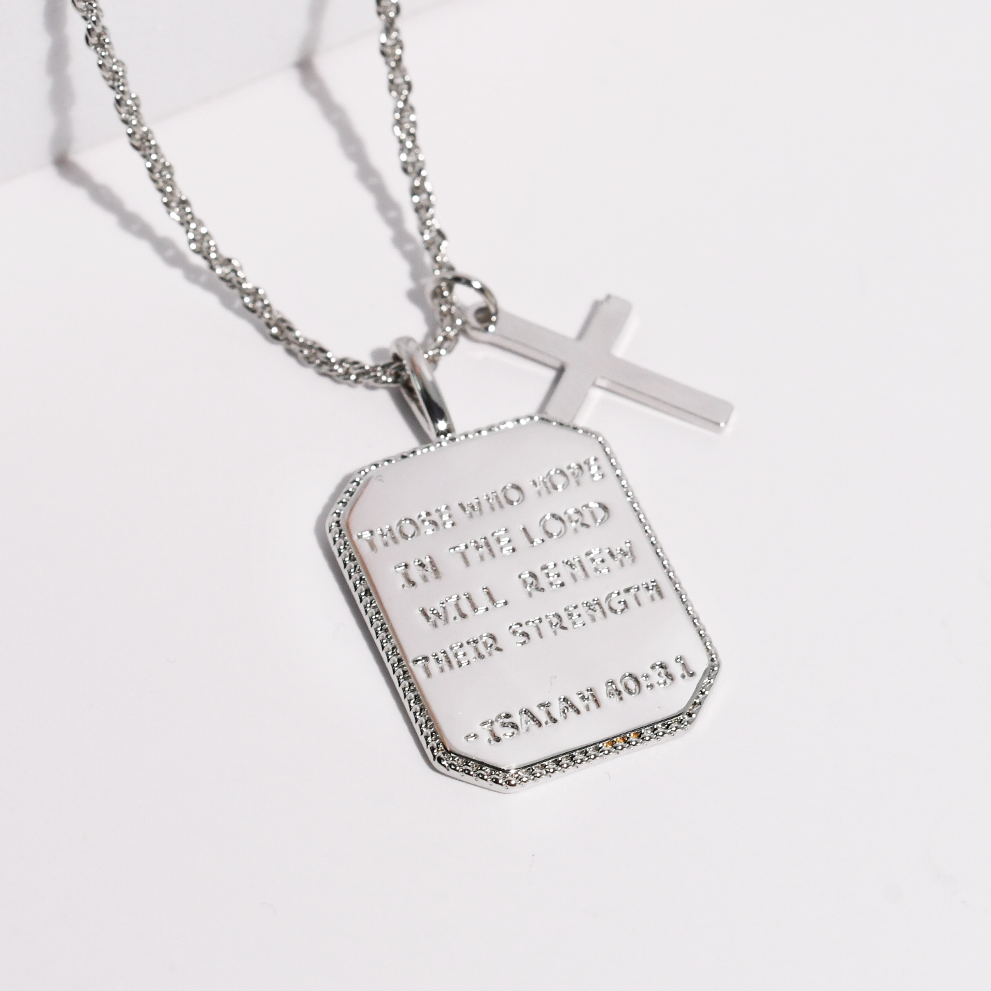 Isaiah 40:31 Silver Necklace