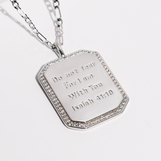 Isaiah 41:10 Silver Necklace