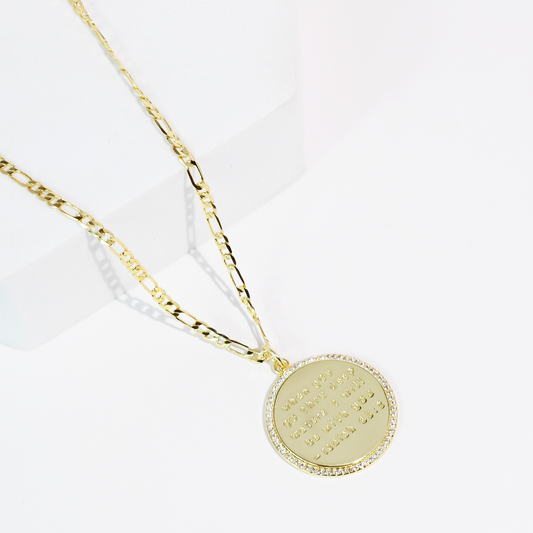 Isaiah 43:2 Gold Necklace