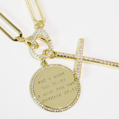 Jeremiah 29:11 with Cross Gold