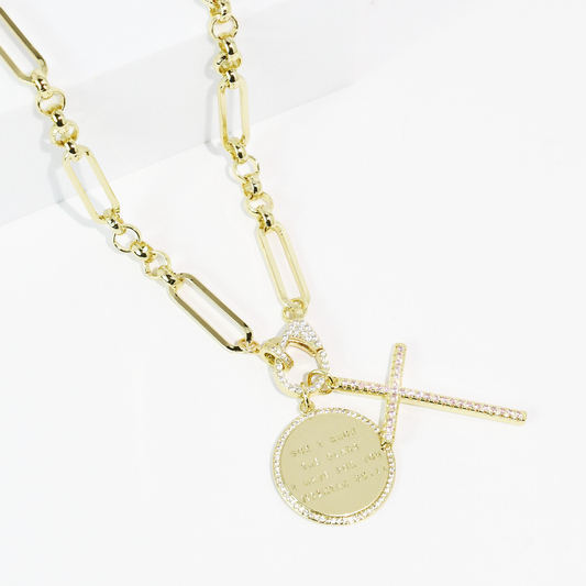 Jeremiah 29:11 with Cross Gold