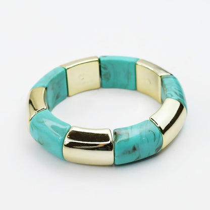 colorful gemstone jewelry, beaded fashion bracelet, gold or silver tone accessory, handcrafted beaded piece, trendy boho chic jewelry, vibrant statement wristwear, artisan handmade design, everyday stackable accessory, fashion jewelry for women, premium jewelry gift idea, boutique style wristwear, elevated modern jewelry