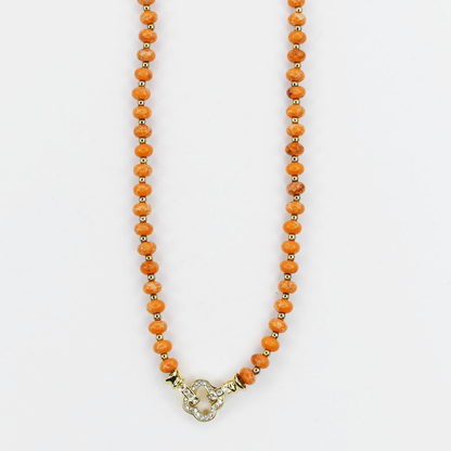 Colorful charms gold necklace featuring gemstone details, layered jewelry design, trendy accessory for women’s jewelry collections, boutique wholesale fashion necklace that is hypoallergenic, tarnish free, and waterproof jewelry with a cute aesthetic statement style
