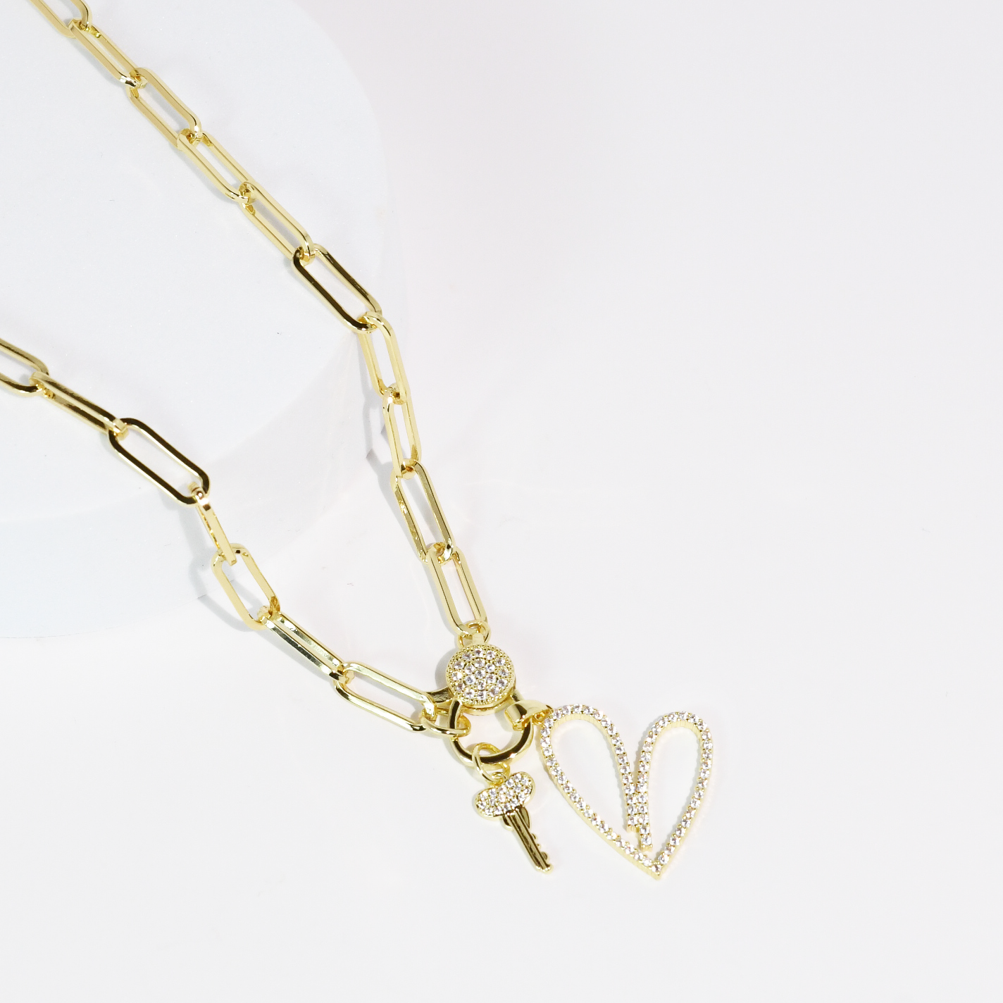 Key to my Heart Gold Necklace