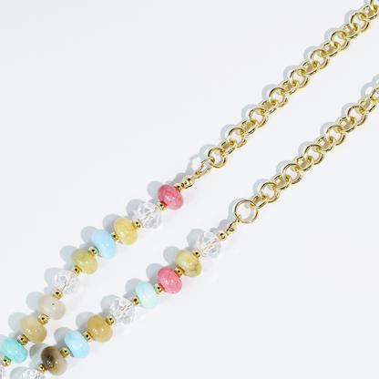 Multi Puff Heart Necklace
