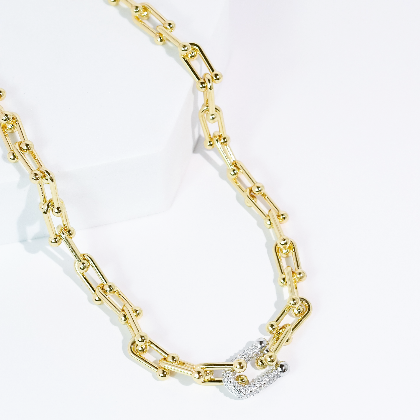 Lock It In Gold/Silver Necklace