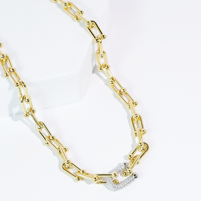 Lock It In Gold/Silver Necklace
