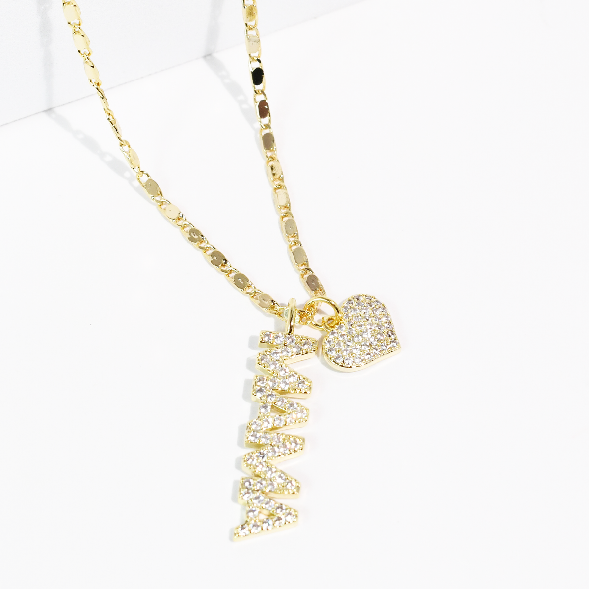 Mama Heart Gold Necklace