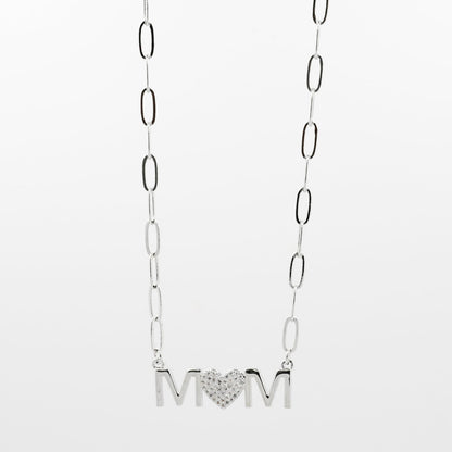 Mom Heart Silver