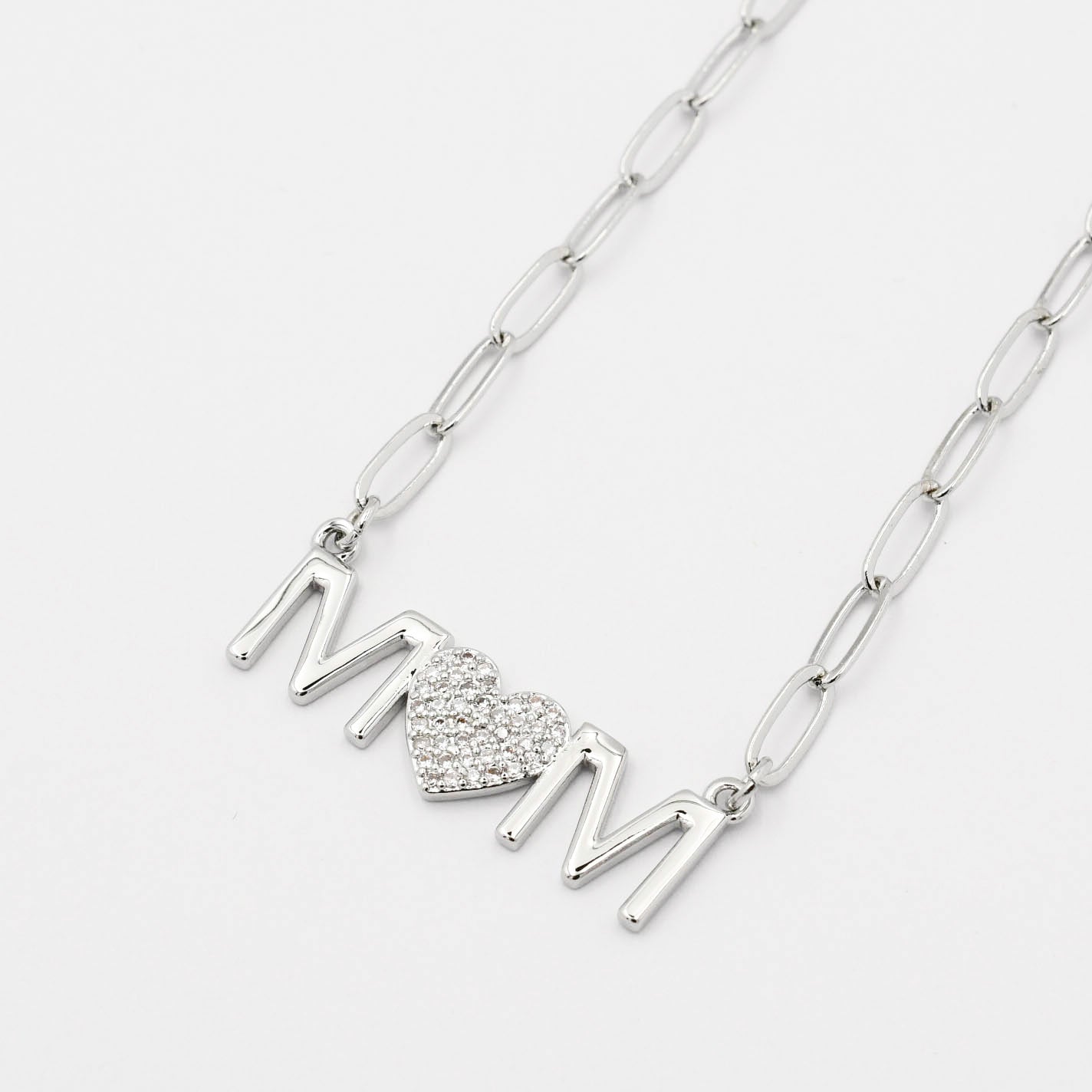 Mom Heart Silver
