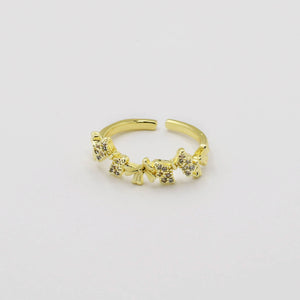 Multi Bow Ring Gold
