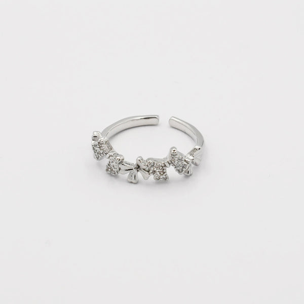 Multi Bow Ring Silver