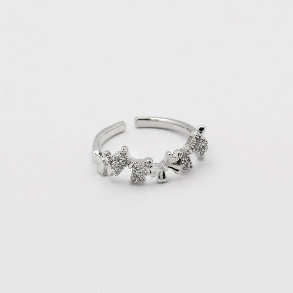 Multi Bow Ring Silver