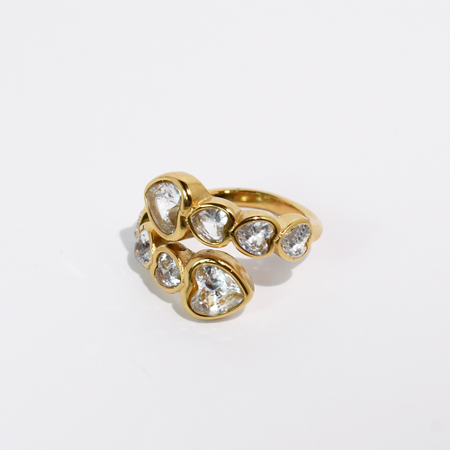 Multi Sparkle Heart Ring