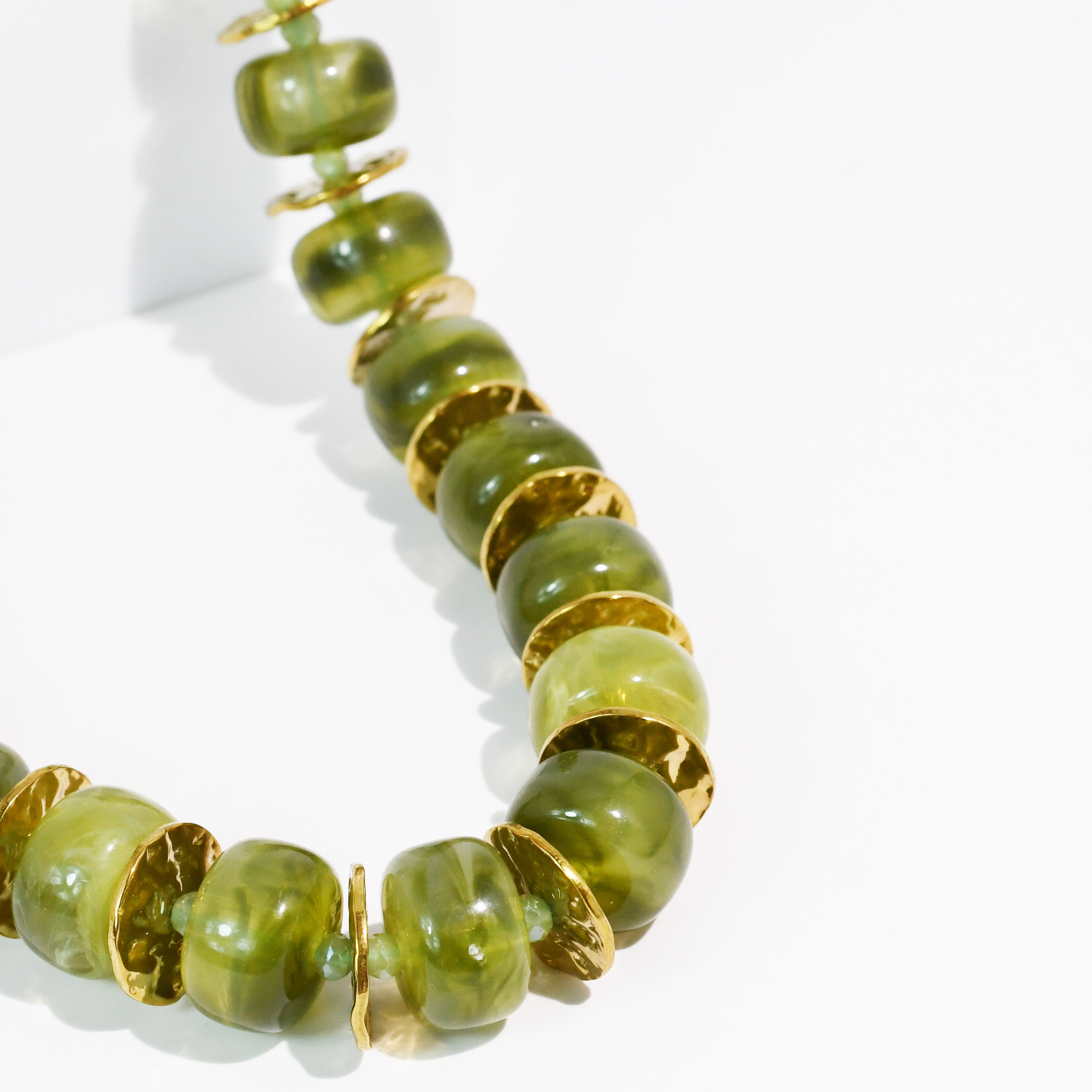 Olive Marble Necklace Waterproof