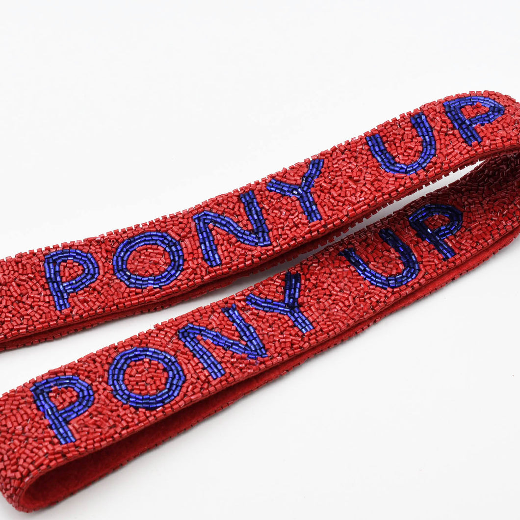 PONY UP Red/Blue  Strap