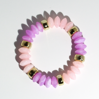 colorful gemstone jewelry, beaded fashion bracelet, gold or silver tone accessory, handcrafted beaded piece, trendy boho chic jewelry, vibrant statement wristwear, artisan handmade design, everyday stackable accessory, fashion jewelry for women, premium jewelry gift idea, boutique style wristwear, elevated modern jewelry