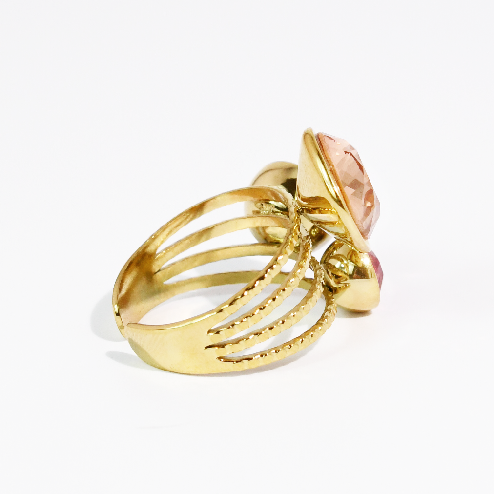 Peach Pop Crystal Ring Waterproof