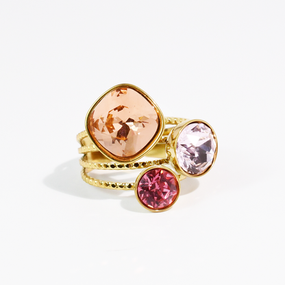 Peach Pop Crystal Ring Waterproof