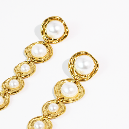 Pearl Cascade Earrings Waterproof