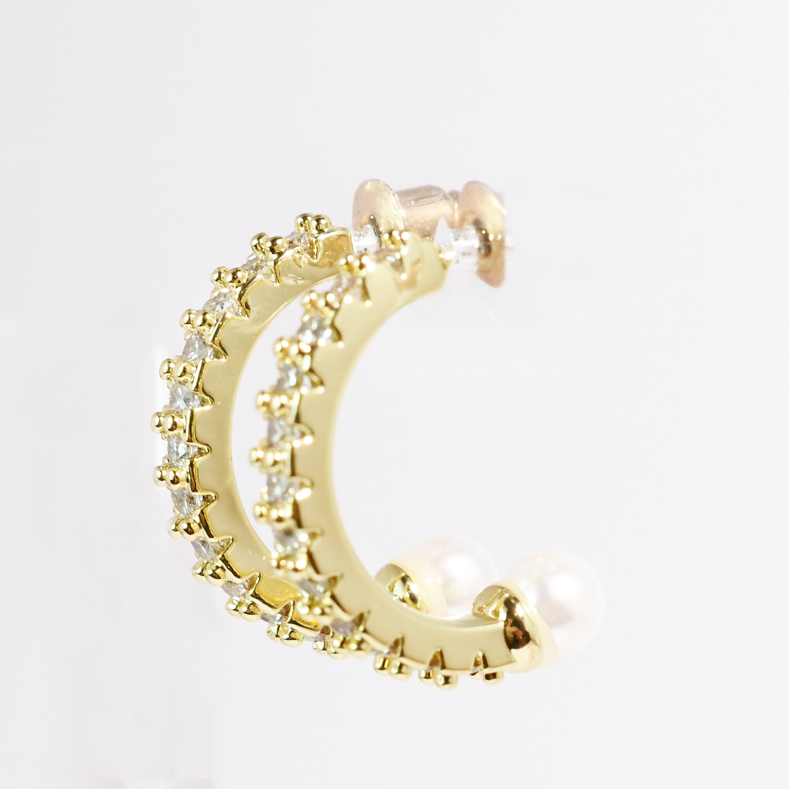 Pearl Crush Hoop Gold