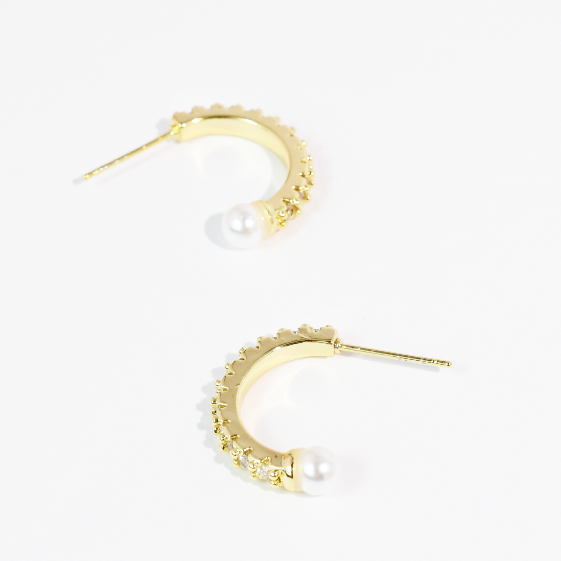 Pearl Crush Hoop Gold