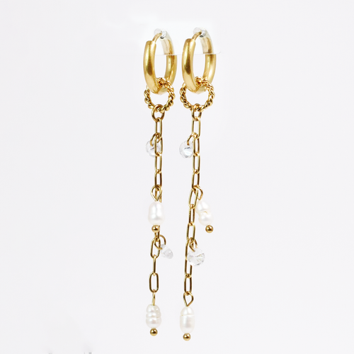 Pearl Drops Love Waterproof Earrings