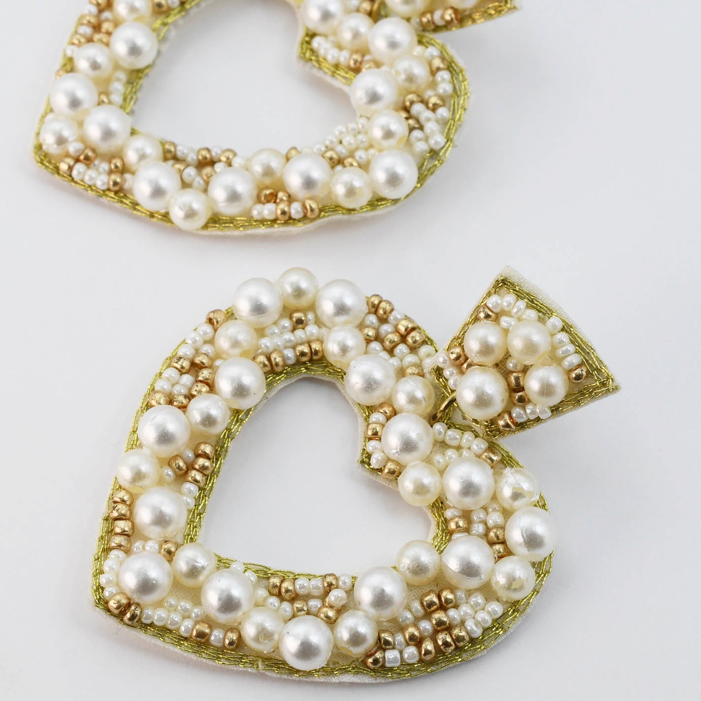 Pearl Heart Earrings C7