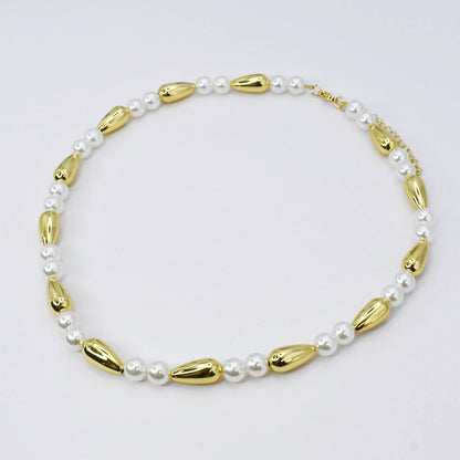 dainty gold necklace, layered design, boutique wholesale, womens accessories, statement piece, trendy style, waterproof, hypoallergenic, tarnish free,pearls