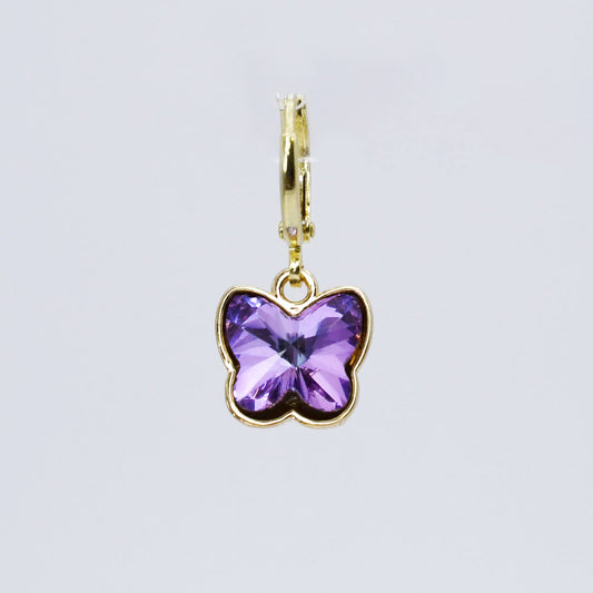 Petite Purple Chunky Butterfly Charm