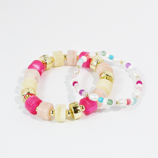Pink Lemonade Bracelet Stack